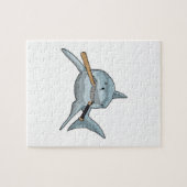 野球でサメを見るこうもり ジグソーパズル (横)