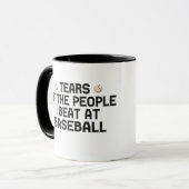 野球でビートの涙おもしろい マグカップ (正面左)
