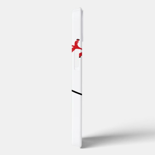 野球でモノグラムとチーム番号をステッチ Case-Mate iPhoneケース (裏面 / 右)