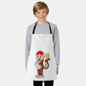 野球でモンキーアットベースボールこうもり エプロン (着用した状態)