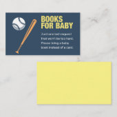 野球で本のベビーシャワーの試合を持ち込む エンクロージャーカード (正面/裏面)