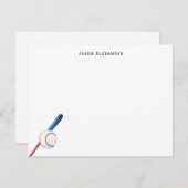 野球とこうもりがフラット サンキューカード (正面/裏面)