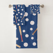 野球とこうもりのスポーツパターン バスタオルセット (インサイチュ)