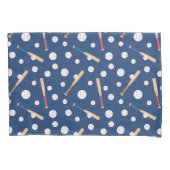 野球とこうもりのスポーツパターン 枕カバー (正面)