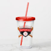 野球とこうもりアクリルタンブラー アクリルタンブラー (裏面)