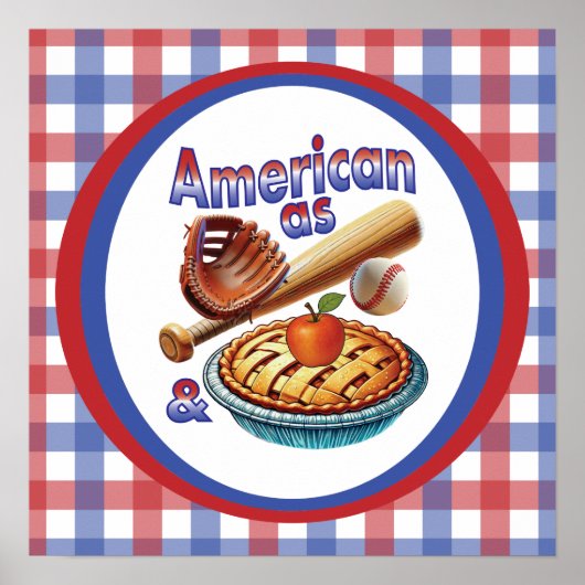 野球とアップルパイでアメリカンな楽しさ ポスター (正面)