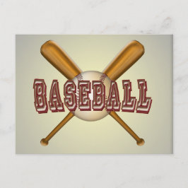 野球とクロス野球こうもり ポストカード