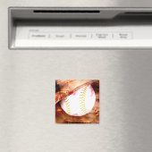 野球とグローブグランジスタイル マグネット (インサイチュ (食洗機))