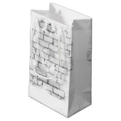 野球とグローブ付きゴールデンレトリバー スモールペーパーバッグ (裏面アングル)