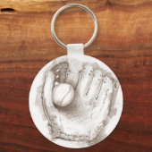 野球とグローブ – キーチェーン (正面)