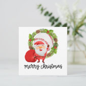 野球とサンタクロースフラットホリデーカード シーズンカード (スタンド正面)