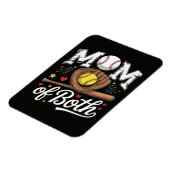 野球とソフトボールの両方のママ ゲームデー マグネット (左側)