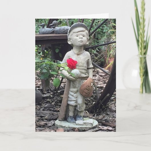 野球とバラの少年 カード (正面)