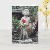 野球とバラの少年 カード (黄色い花)