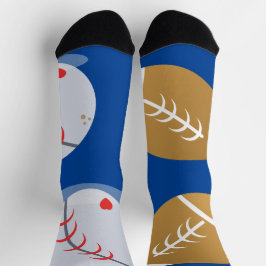 野球とフットボールのミックス ソックス