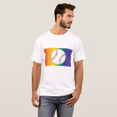 野球とレインボープライドLGBTQ Tシャツ (正面フル)