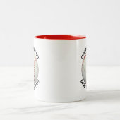 野球と小さな文字 赤 11oz オリジナル ツートーンマグカップ (中央)