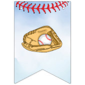 野球と犬をテーマにした少年の赤ちゃんシャワー バンティングフラッグ (第1の旗)