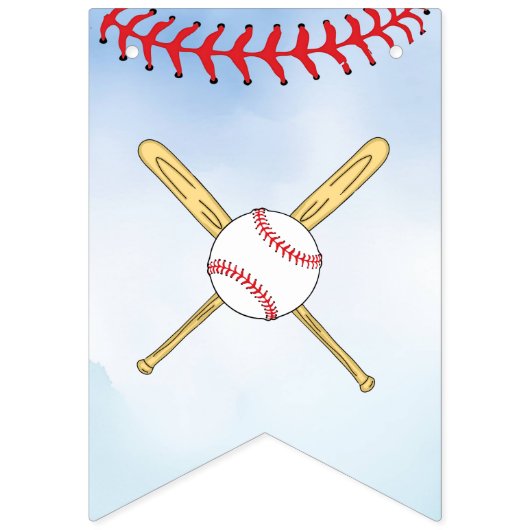 野球と犬をテーマにした少年の赤ちゃんシャワー バンティングフラッグ (第3の旗)