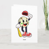 野球と野球バット カード (裏面)