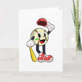 野球と野球バット カード (正面)