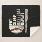 野球に人生あり Funny Baseball Player  シェルパブランケット (正面(横))