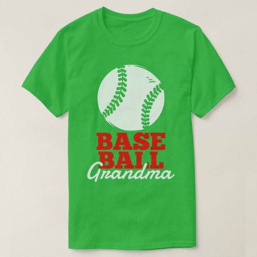 野球のおばあちゃん祖母 Tシャツ (デザイン正面)
