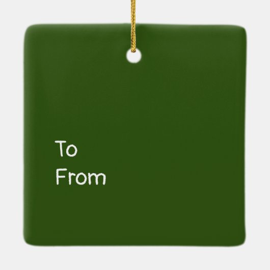 野球のお母さんにとってメリークリスマス セラミックオーナメント (裏面)