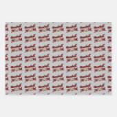 野球のお母さんカワイイ ラッピングペーパーシート (正面2)