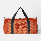 野球のお母さんパーソナライズされたかわいい ダッフルバッグ (正面)