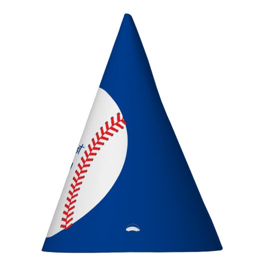 野球のかわいいスポーツの第1誕生会 パーティーハット (右)