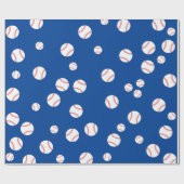 野球のかわいいスポーツの第1誕生会 ラッピングペーパー (フラット)