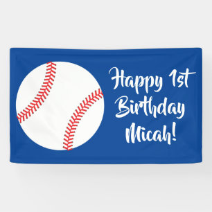野球のかわいいスポーツの第1誕生会 横断幕