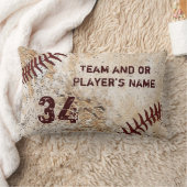 野球のすごいヴィンテージチームの贈り物をパーソナライズ ランバークッション (ブランケット)