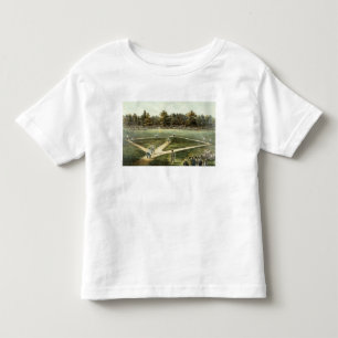 野球のアメリカの国民のゲーム トドラーTシャツ