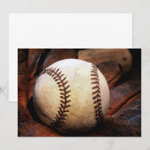 野球のアートワークの招待状 招待状 (正面/裏面)