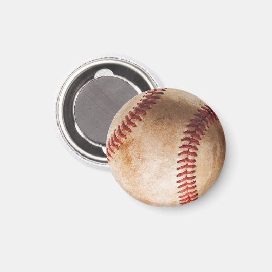 野球のアートワークヴィンテージ マグネット (正面/裏面)