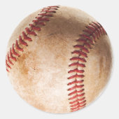 野球のアートワークヴィンテージ ラウンドシール (正面)