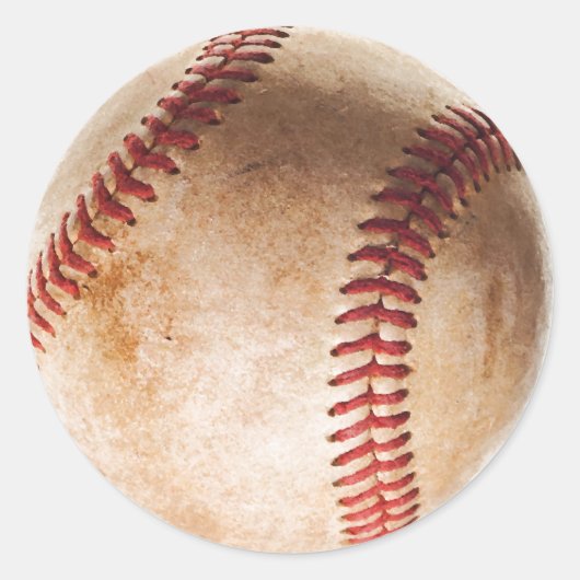野球のアートワークヴィンテージ ラウンドシール (正面)