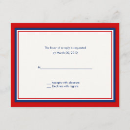 野球のウェディング招待状の返信カード 出欠カード