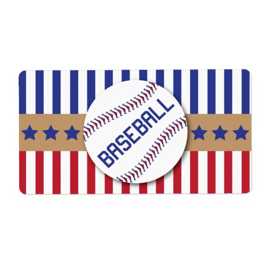 野球のウォーターボトルラベル ラベル (正面)