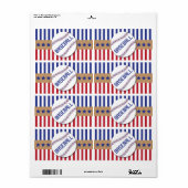 野球のウォーターボトルラベル ラベル (フルシート)