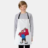 野球のオウムこうもり エプロン (着用した状態)
