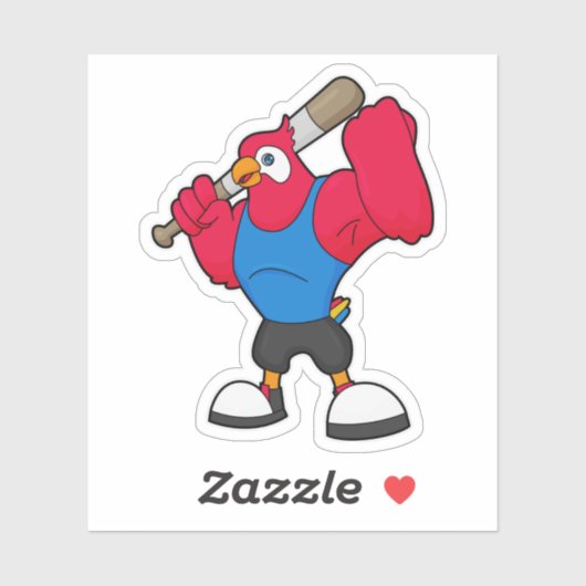 野球のオウムこうもり シール (シート)