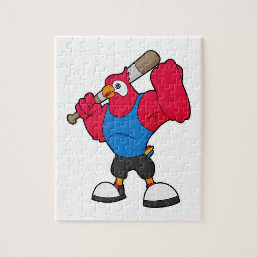 野球のオウムこうもり ジグソーパズル (縦)