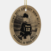 野球のカスタマイズサッカーの名前 セラミックオーナメント (右)