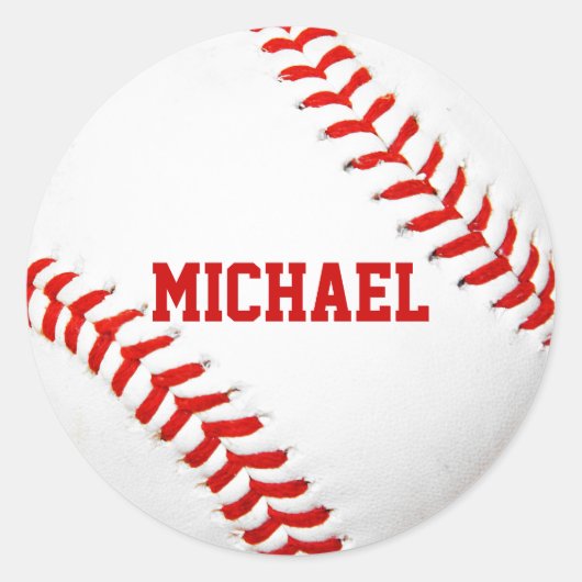 野球のカスタムステッカー ラウンドシール (正面)