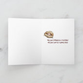 野球のカードを持つ少年のレトロこうもり カード (内部)