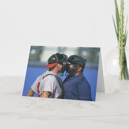 野球のキャッチャーおよびアンパイヤの論争 カード (正面)