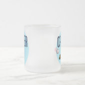 野球のキャッチャーのTシャツおよびギフト フロストグラスマグカップ (中央)